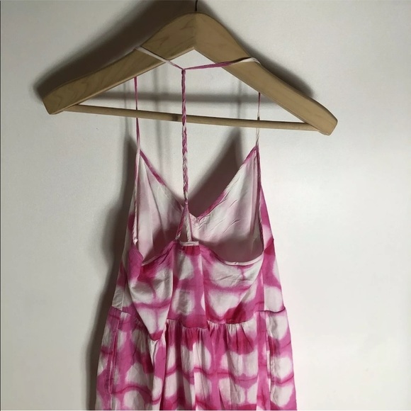 Anthropologie Maeve Size Medium Geneva Maxi Dress Pink Ombré Tiered - Picture 5 of 8